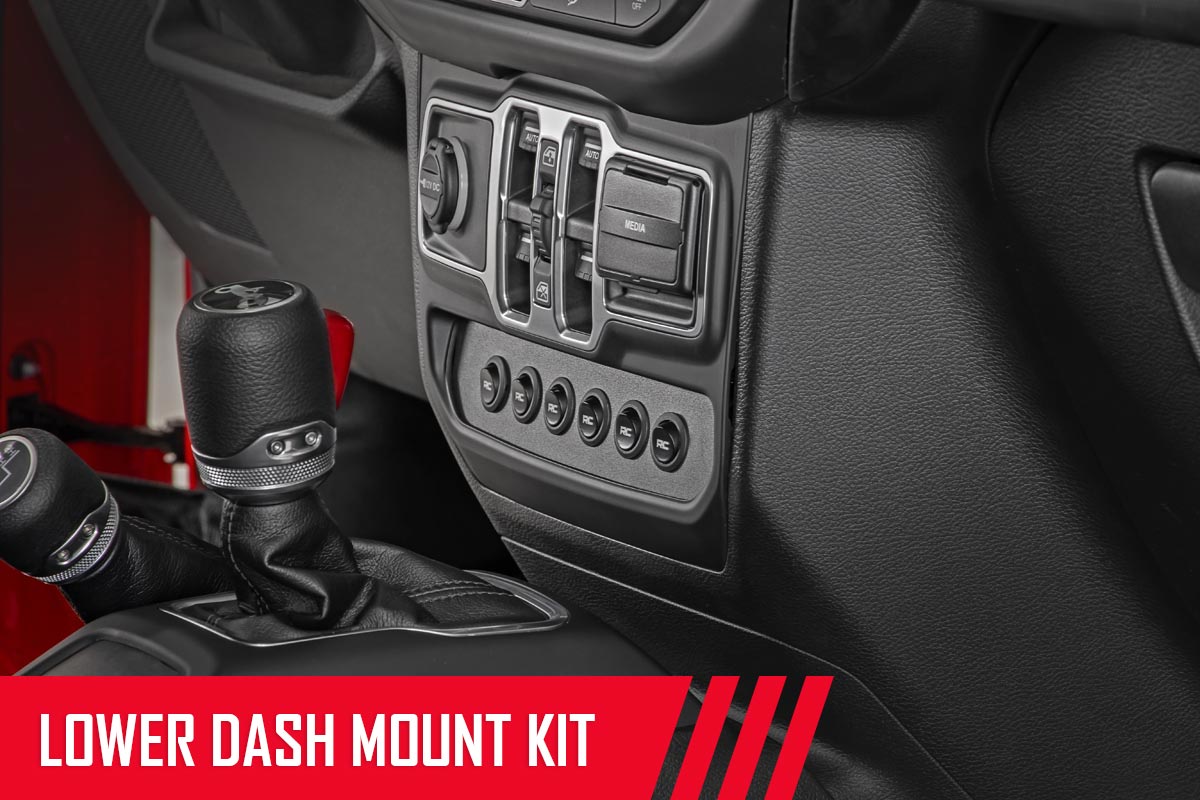MLC-6 Muliple Light Controller Lower Dash Jeep Wrangler JL/Wrangler Unlimited (18-26) Rough Country