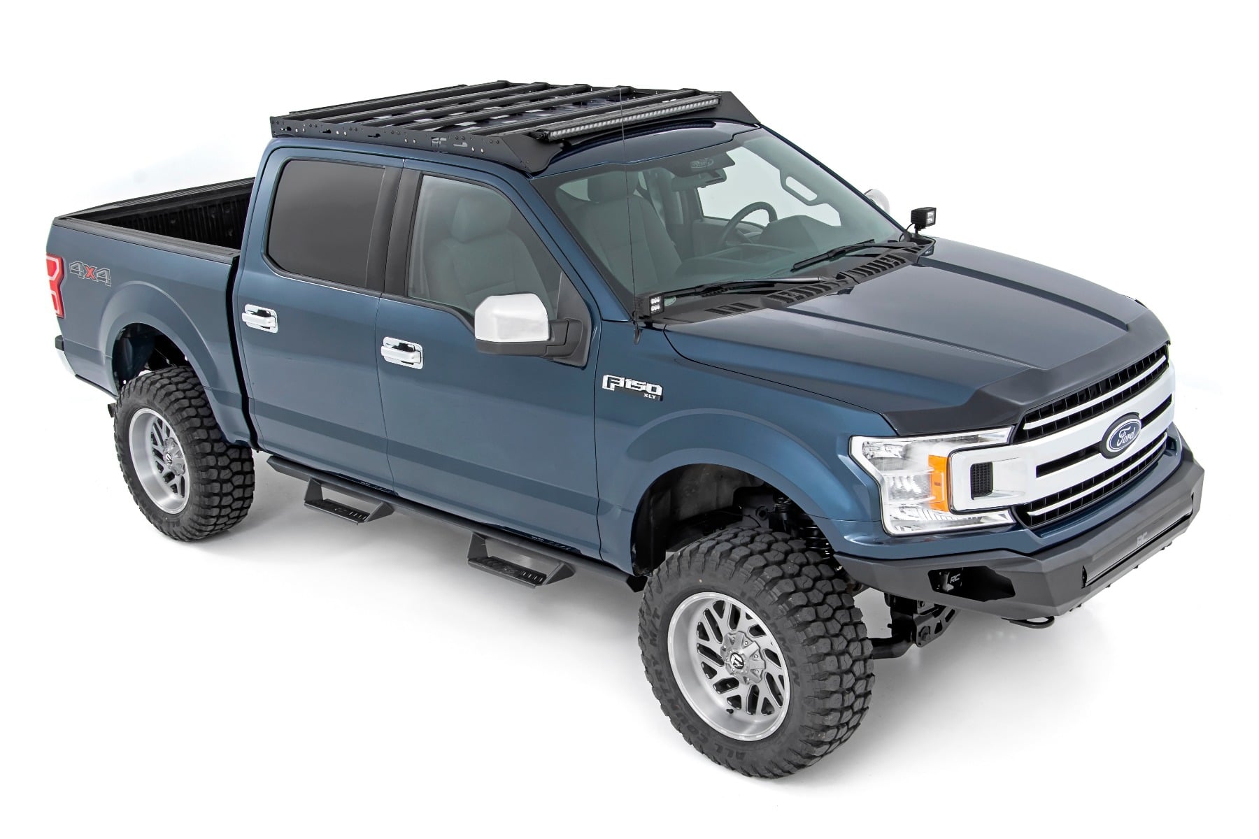 LED Light Pair Ditch Mount 2 Inch Black DRL Ford F-150 (15-26)/F-150 Lightning (22-26) Rough Country