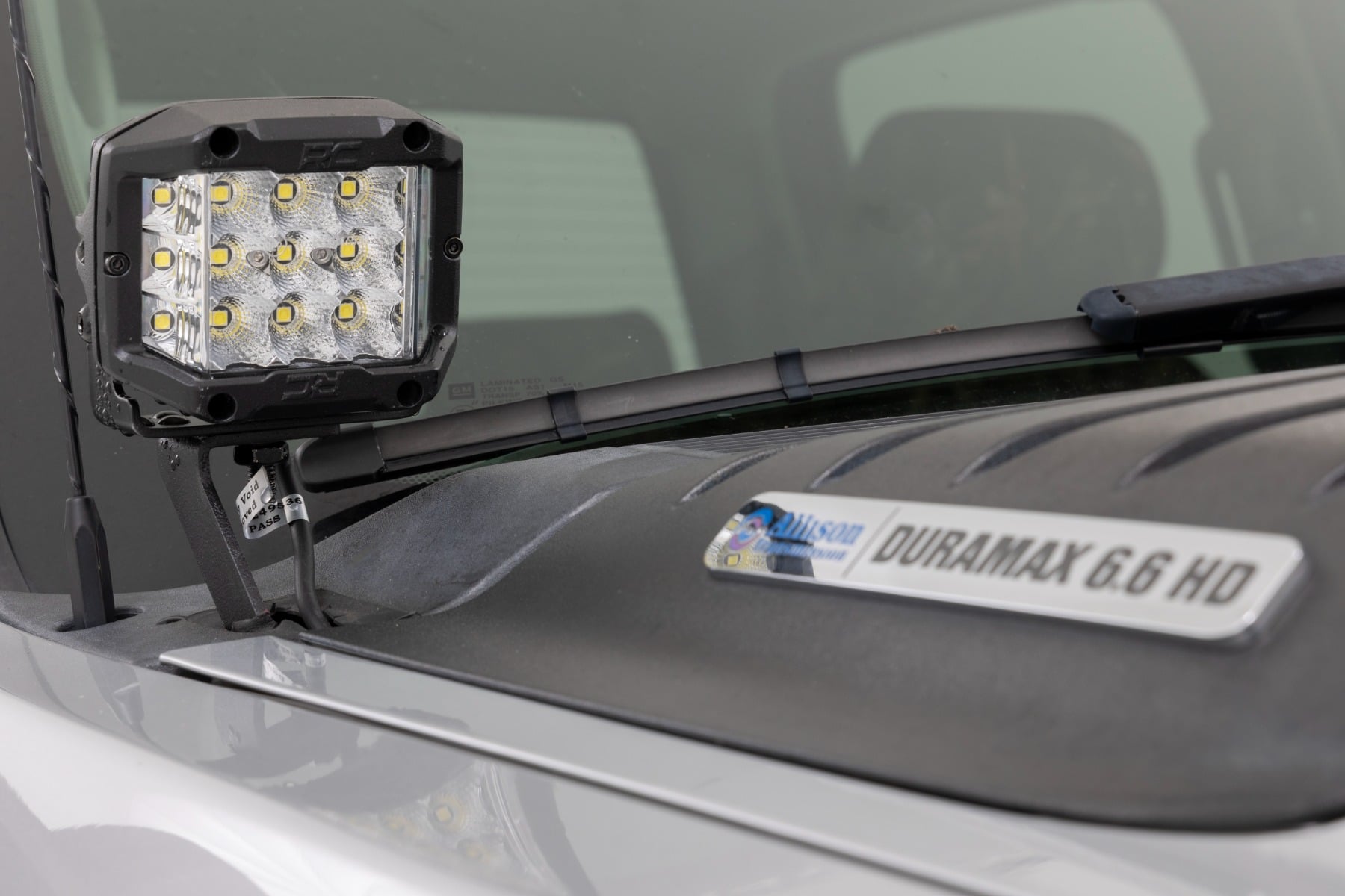 LED Light Ditch Mount 2 Inch Black Pair Amber DRL Chevy 1500 (2007-2013) Rough Country