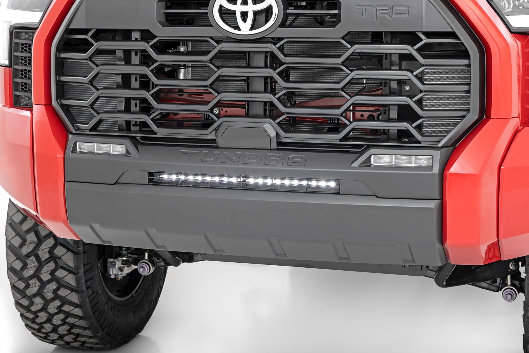 LED Light Kit Bumper Mount 20 Inch Black Slim Line Toyota Tundra (22-26) Rough Country
