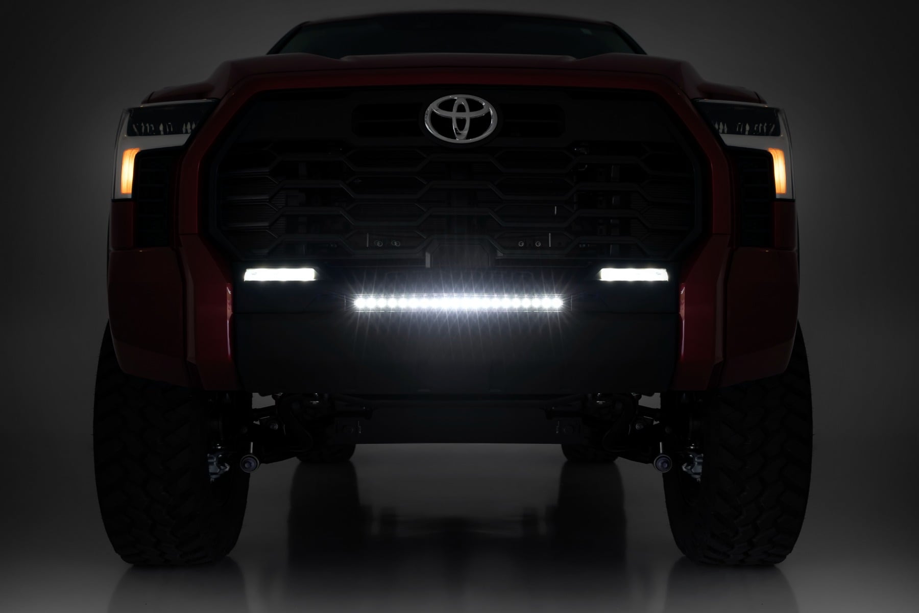 LED Light Kit Bumper Mount 20 Inch Black Slim Line Toyota Tundra (22-26) Rough Country