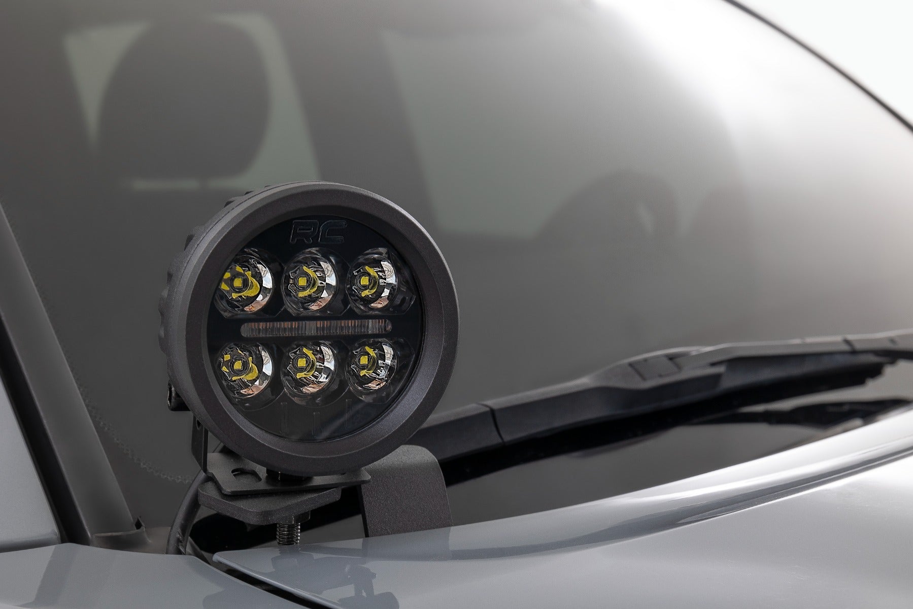 LED Light Kit Ditch Mount 3 Inch OSRAM Wide Toyota Tacoma 2WD/4WD (16-23) Rough Country