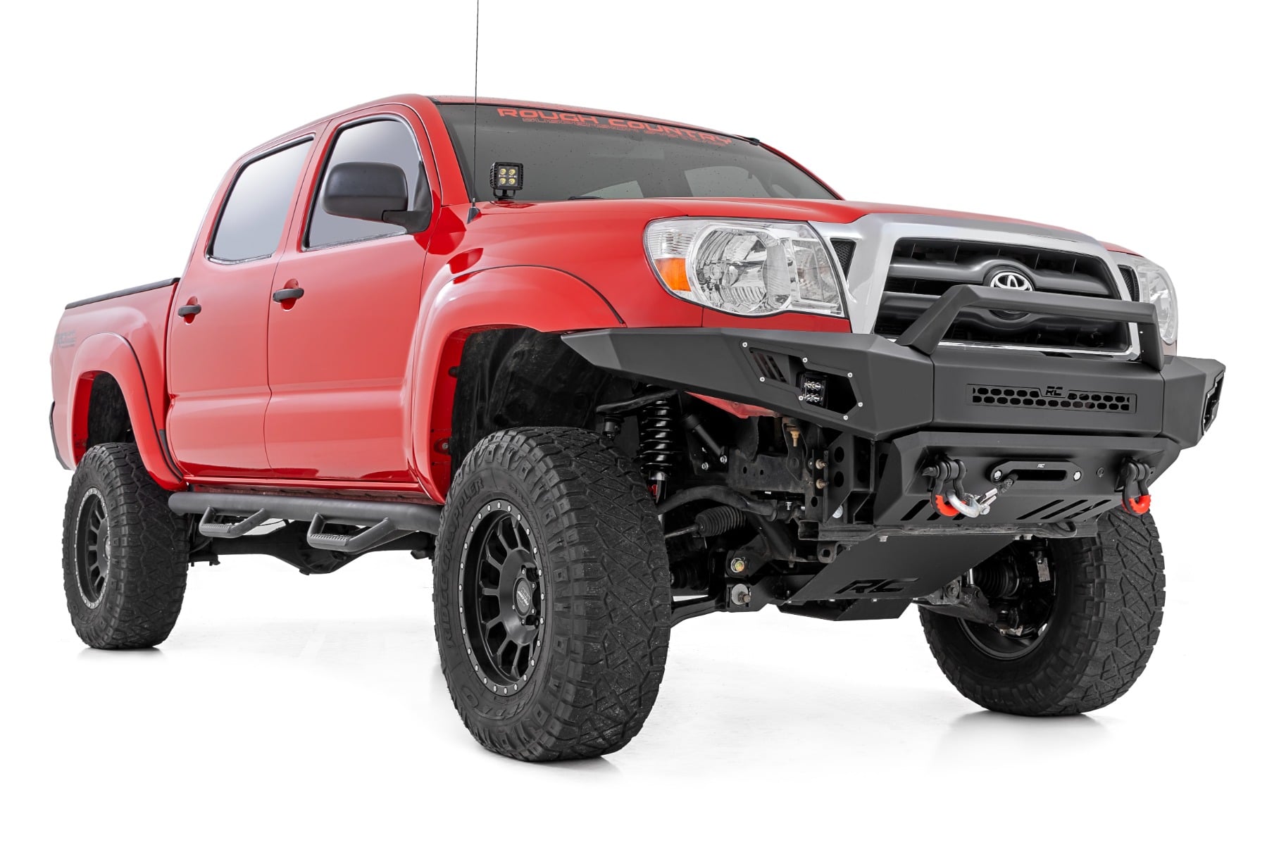 LED Light Kit Ditch Mount 3 Inch OSRAM Wide Toyota Tacoma 2WD/4WD (05-15) Rough Country