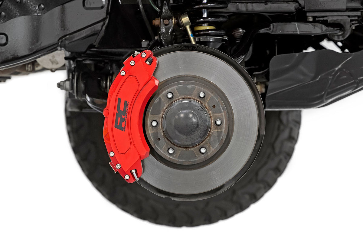 Caliper Covers Front and Rear Red Ford F-250 Super Duty 2WD/4WD (13-22) Rough Country