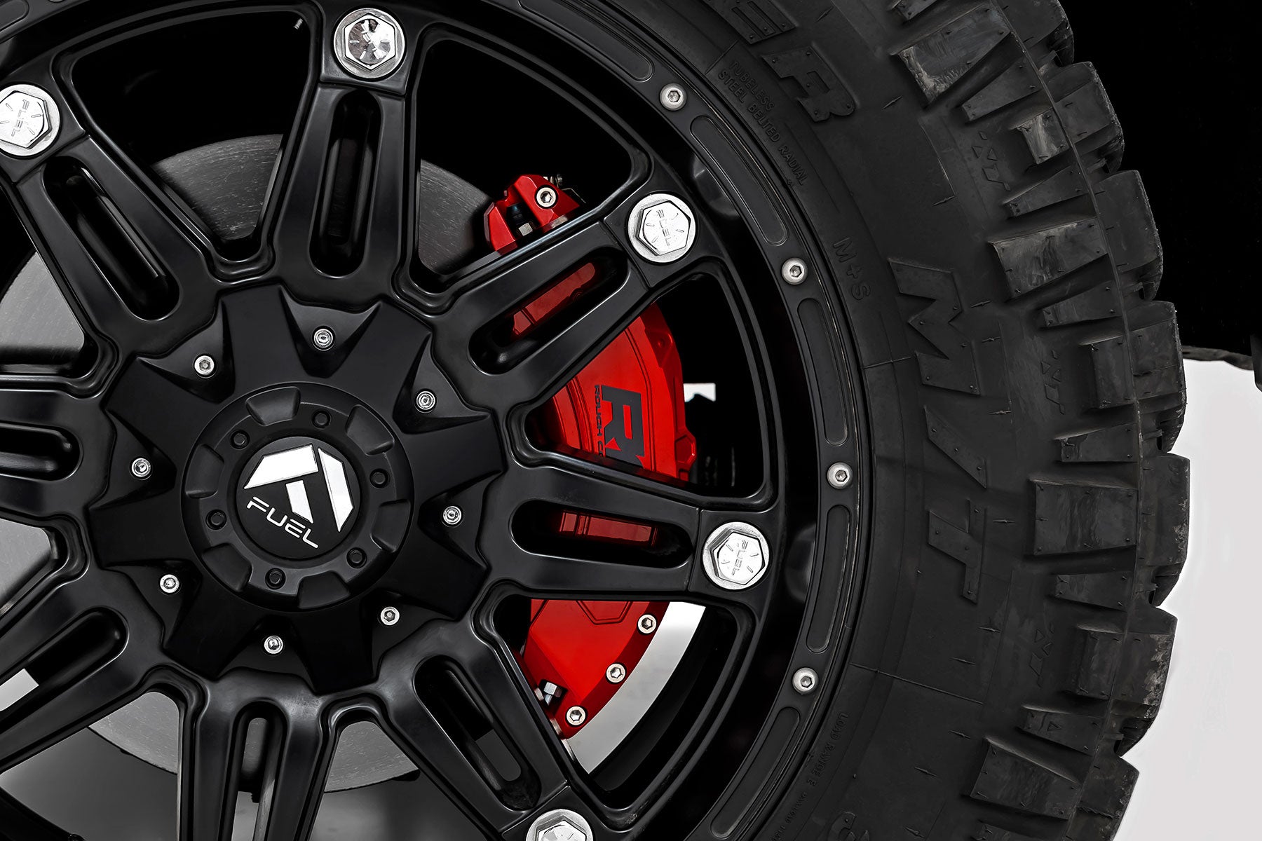 Caliper Covers Front and Rear Red Toyota Tundra 2WD/4WD (2022-2026) Rough Country