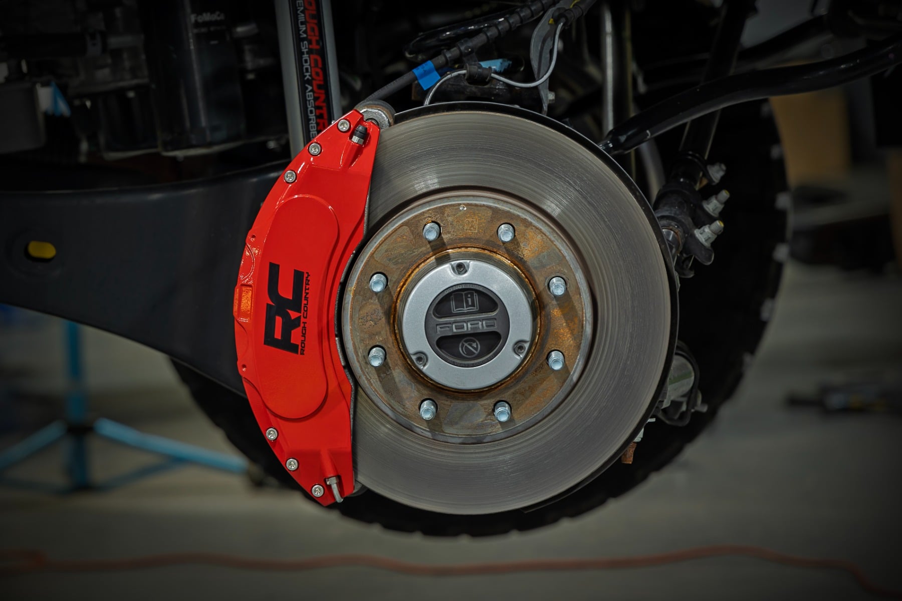 Caliper Covers Front and Rear Red Ford F-250/F-350 Super Duty (23-26) Rough Country