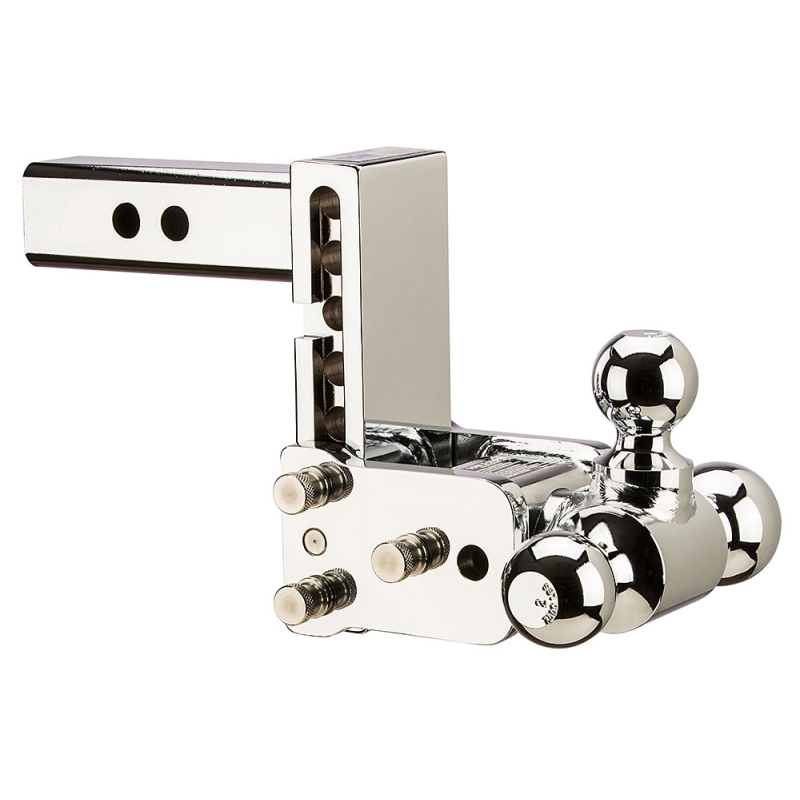 B&W Trailer Hitches Tri-Ball Mount Hitches 2" Adj Ball Mount 5" Drop/5-1/2" Rise, Chrome Model TS10048C