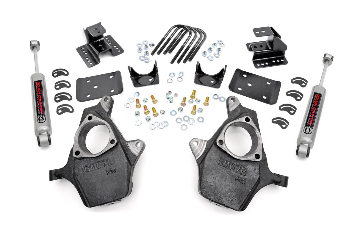Lowering Kit Knuckle 2 Inch FR 4 Inch RR Silverado/Sierra 1500 (07-14) Rough Country