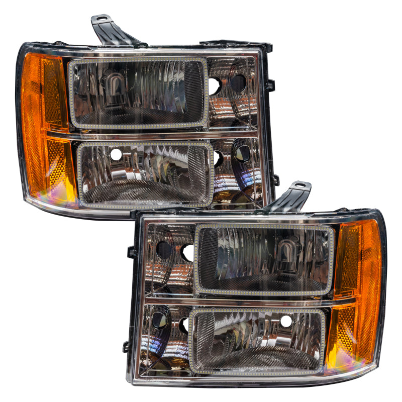 Oracle 07-13 GMC Sierra SMD HL - Square Ring Design - ColorSHIFT w/ Simple Controller