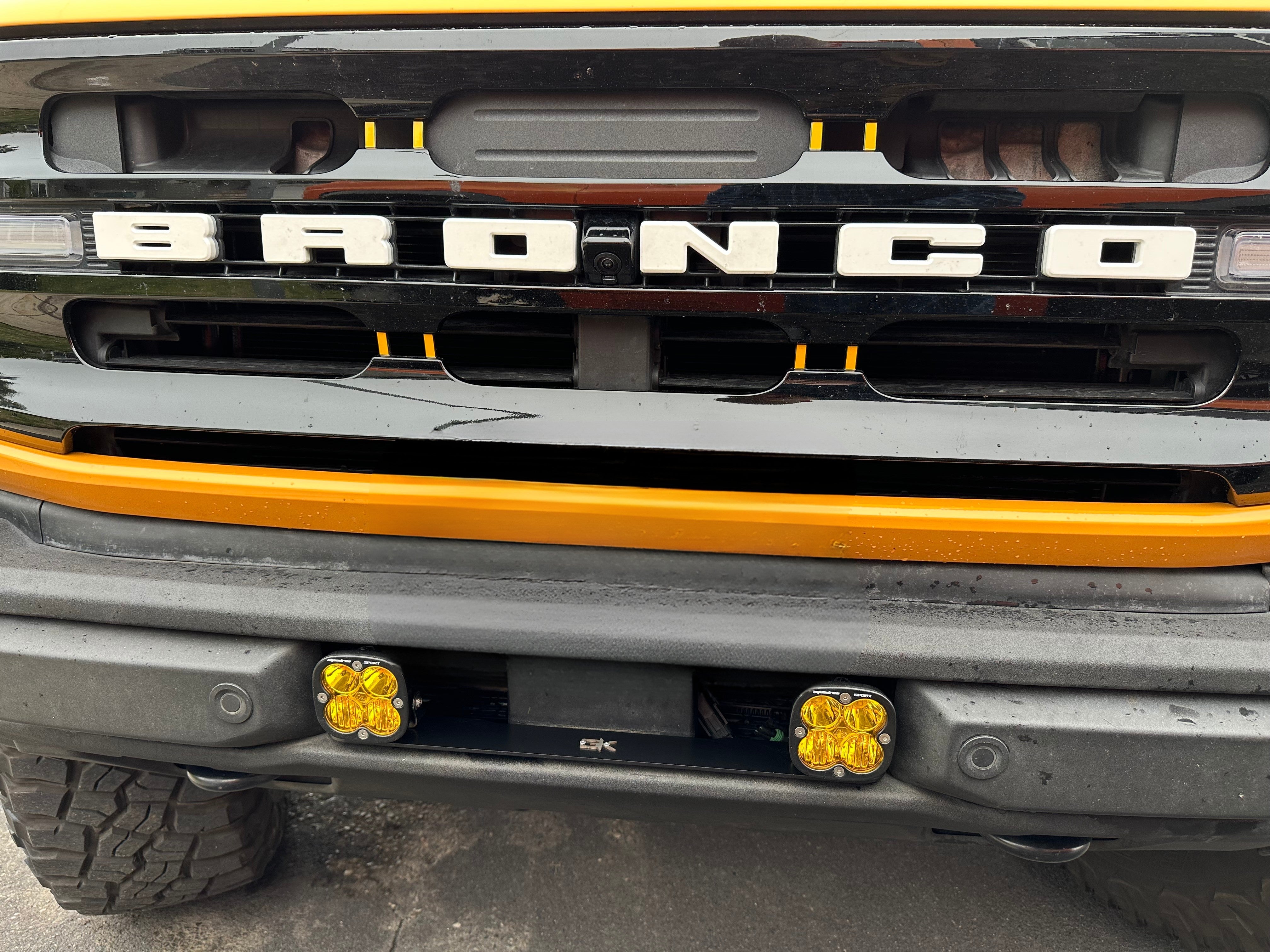 2021-2023+ Ford Bronco Stock Plastic Bumper Dual Light Mount