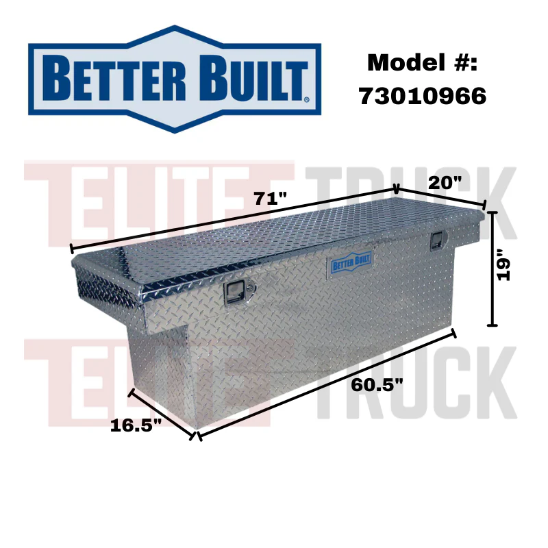 Better Built 71" Bright Aluminum Crown Series Deep Crossover Tool Box Model 73010966