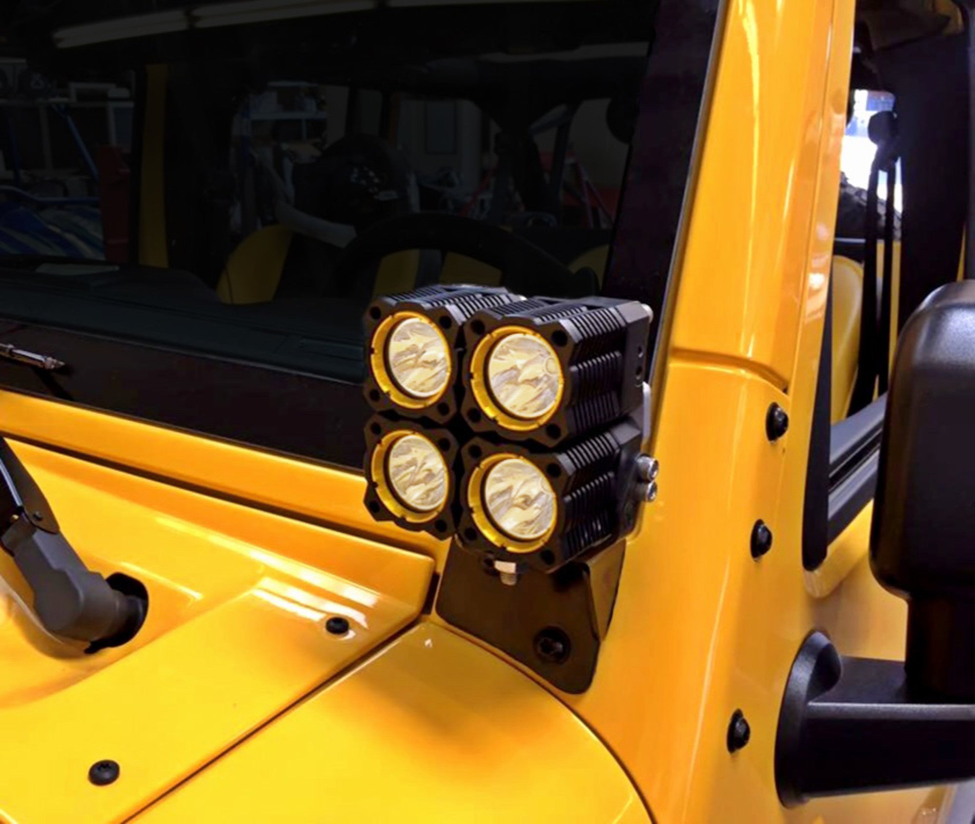 Bracket/Mount Set Pillar Jeep Wrangler JK KC HiLiTES