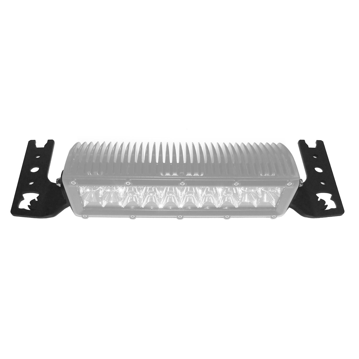 XE Center Hood Light Mount for a 10 Inch Double Row LED Bar Textured Black 2018-2026 Jeep Wrangler JL 2020-2025 Jeep Gladiator Go Rhino