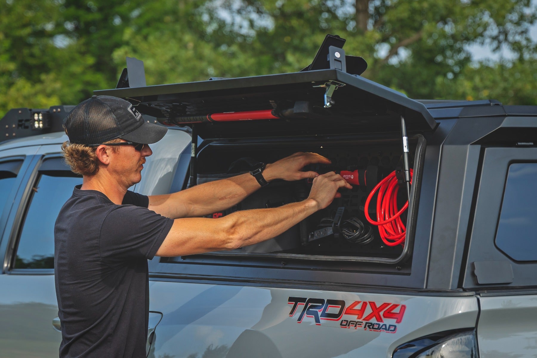 Bed Cap Molle Panel Side Storage Bin Drivers Side Toyota Tacoma (16-23) Rough Country