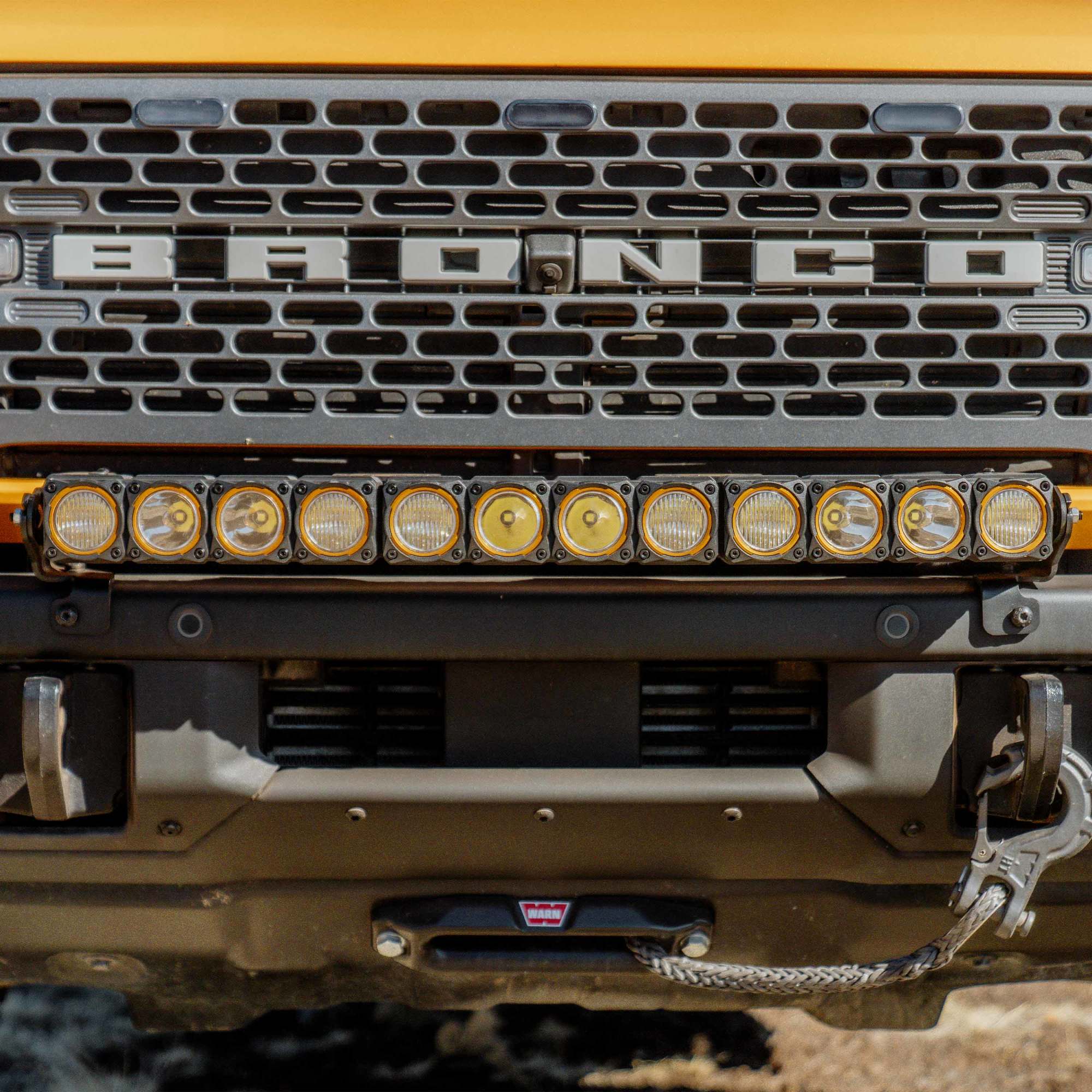 Flex Era 30 Inch LED Light Bar Mount Front Bumper Gen6 2021+ Ford Bronco KC HiLiTES