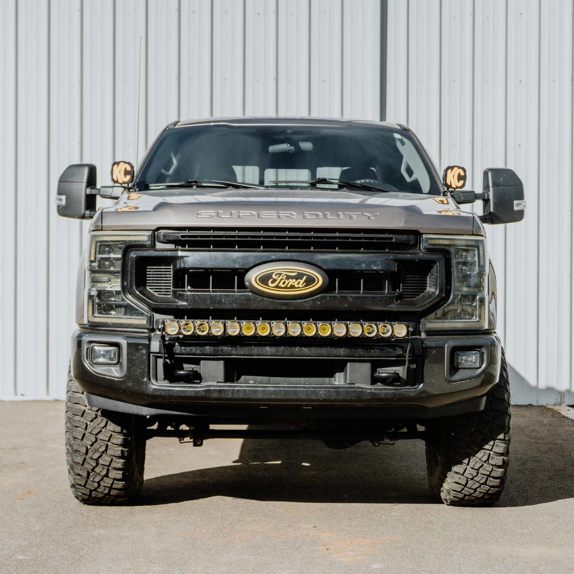 Flex Era 40 Inch LED Light Bar Mnt Front Bumper 2011-2016 Ford Super Duty KC HiLiTES