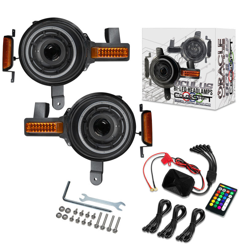 Oracle 2021+ Ford Bronco Oculus Bi-LED Projector Headlights - ColorSHIFT LED