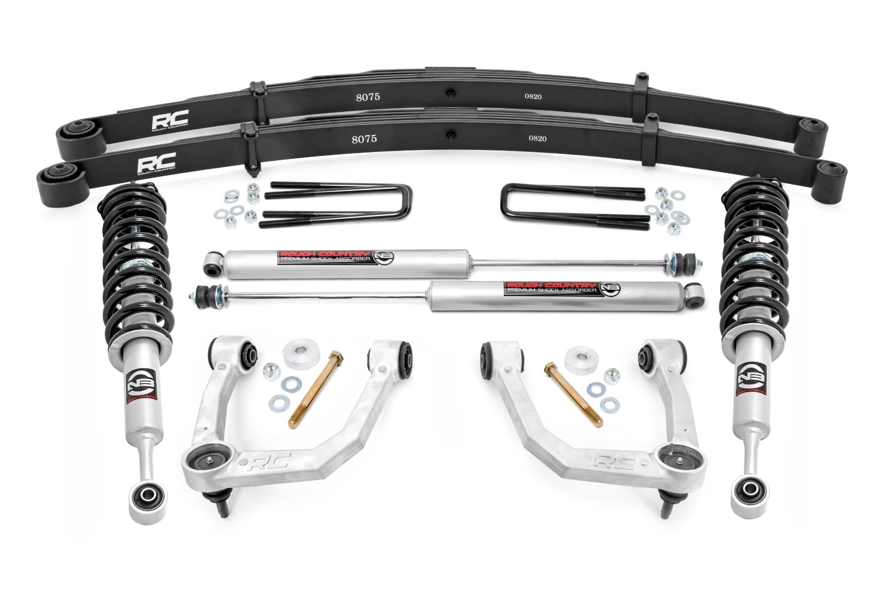 3.5 Inch Lift Kit UCA N3 Struts w/ Rear Leaf Springs Toyota Tacoma 2WD/4WD (2005-2023) Rough Country