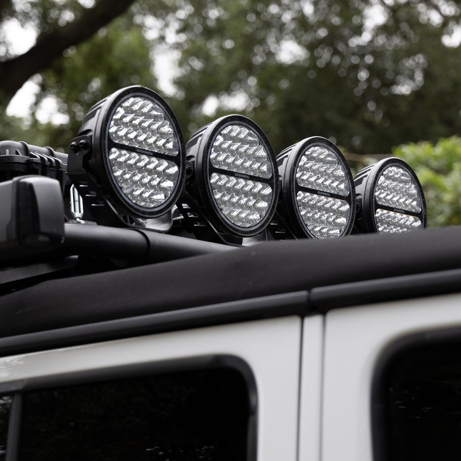 Go Rhino Blackout Series Lights 9 Inch Round Single LED Spot Light Kit W/Daytime Running Lights Black 2026-2026 Chevrolet Suburban 2026-2026 Chevrolet Tahoe Go Rhino