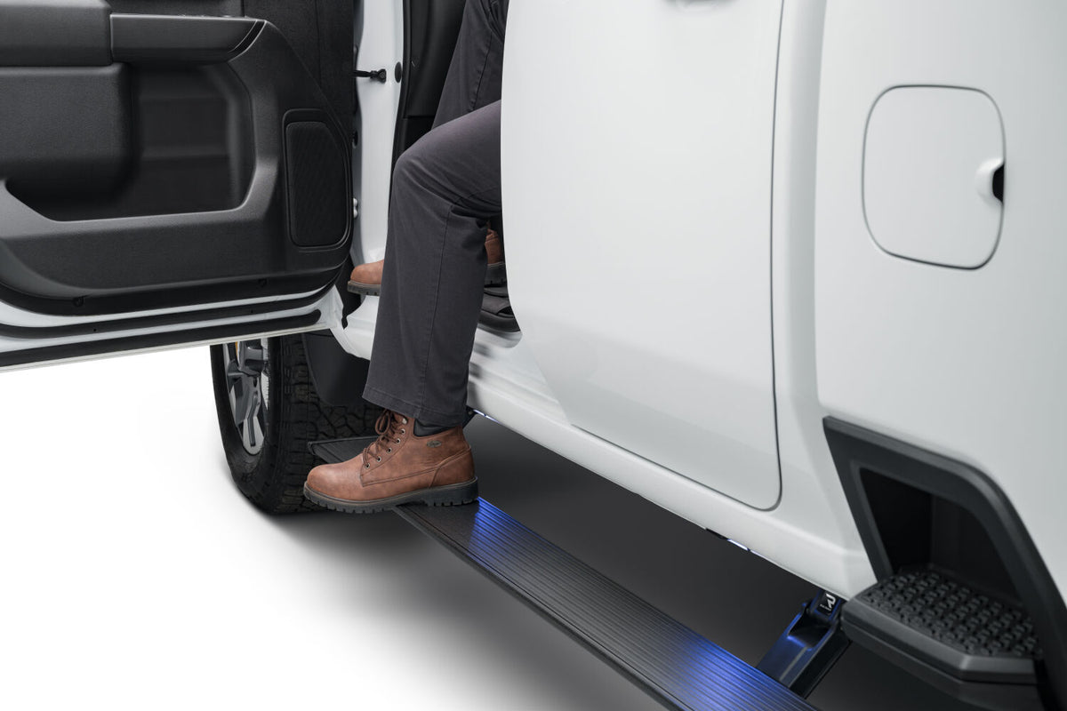 PowerStep Electric Running Boards Plug N Play System For 2015-2020 Tahoe Suburban Yukon Yukon XL Escalade (Including ESV) AMP Research