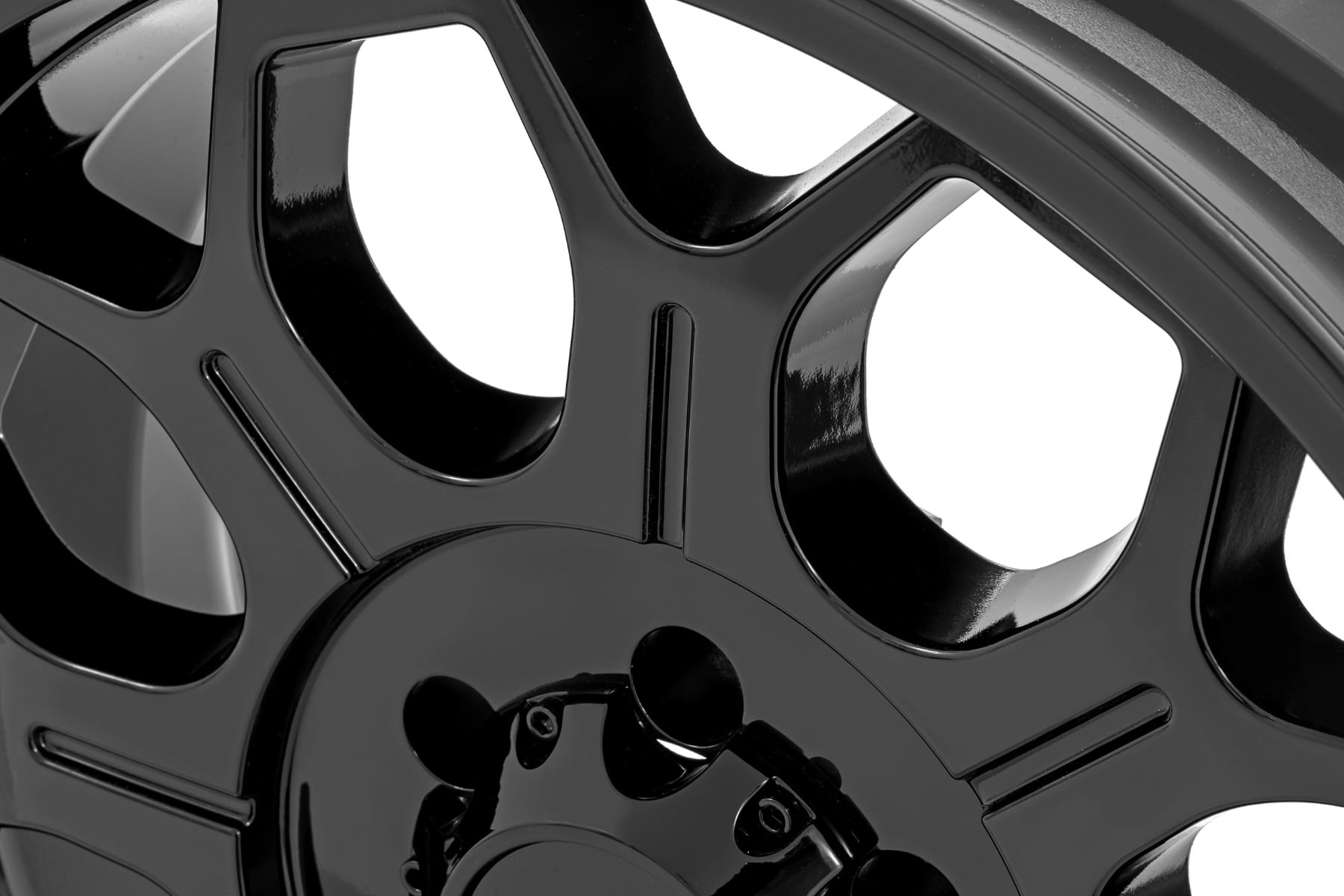 77 Series Wheel One-Piece Semi Gloss Black 20x9 6x5.5 +18mm Rough Country