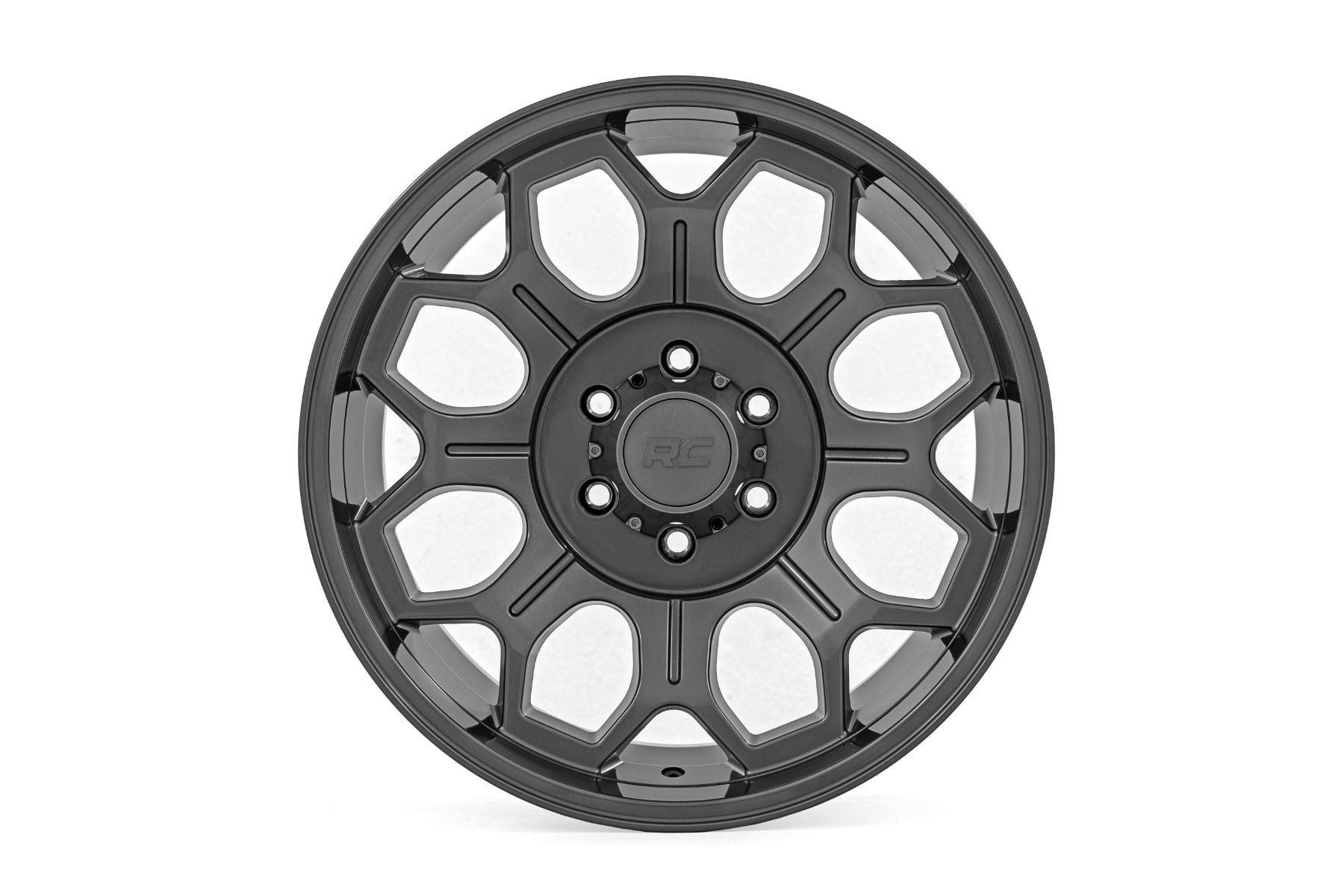 77 Series Wheel One-Piece Gunmetal Gray 20x10 6x5.5 -25mm Rough Country