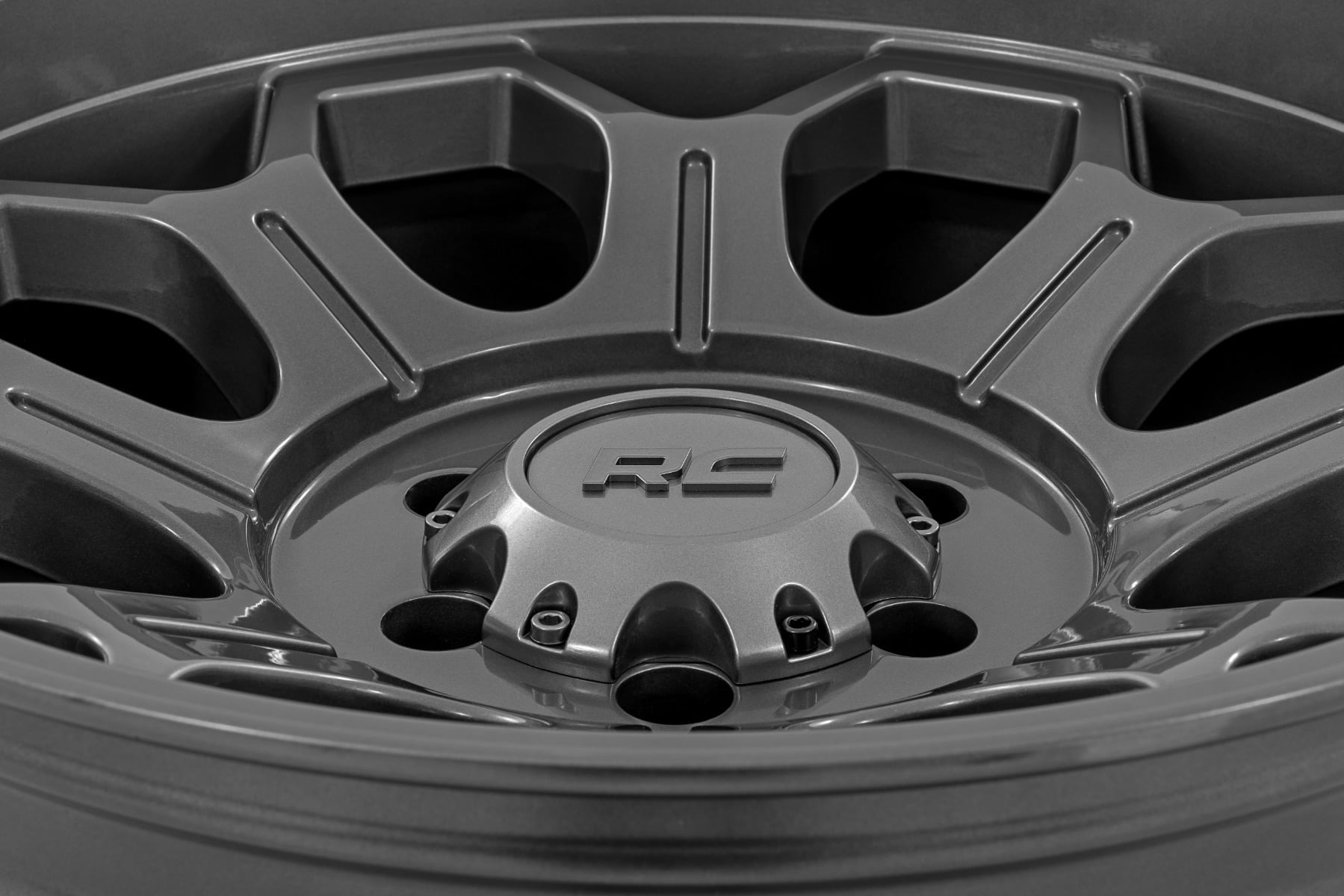 77 Series Wheel One-Piece Gunmetal Gray 20x10 6x5.5 -25mm Rough Country