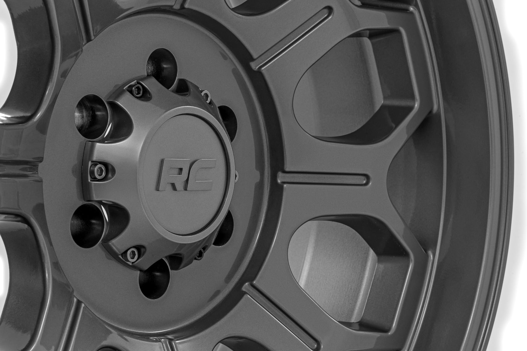 77 Series Wheel One-Piece Gunmetal Gray 20x10 6x5.5 -25mm Rough Country