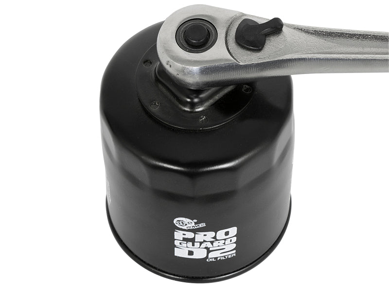 aFe ProGuard D2 Oil Filter w/ 3/8in Ratchet Drive to Remove Filter 07-11 Jeep Wrangler JK V6-3.8L