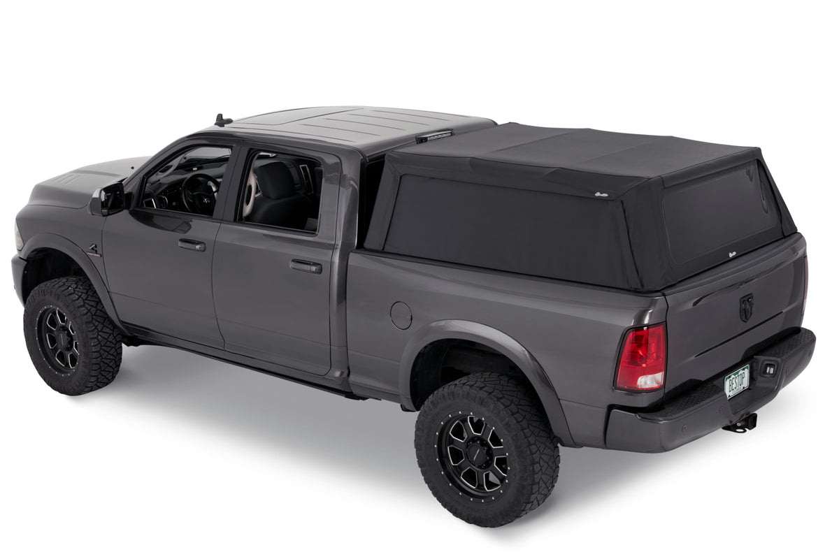 Supertop Truck Bed Cap 2 For Dodge 2009-10 Ram 1500 6.5 Foot Black Diamond PVC Coated Sailcloth No Drill Bestop