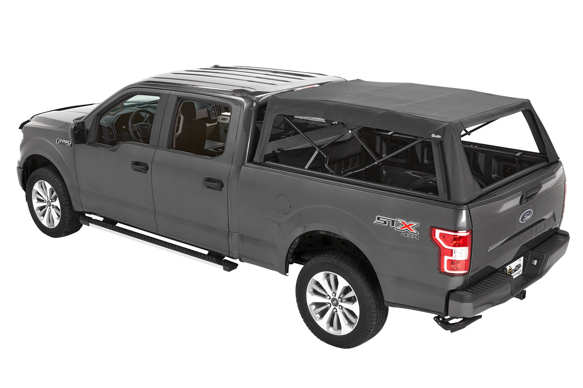 Supertop Truck Bed Cap 2 For Ford 2015-2024 F-150 6.5 Foot Black Diamond PVC Coated Sailcloth No Drill Bestop