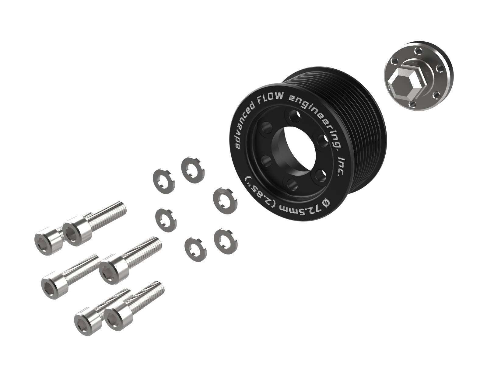 Supercharger Power Pulley Kit w/ Hub Dodge Charger/Challenger Hellcat 15-23 V8-6.2L (sc) aFe Power