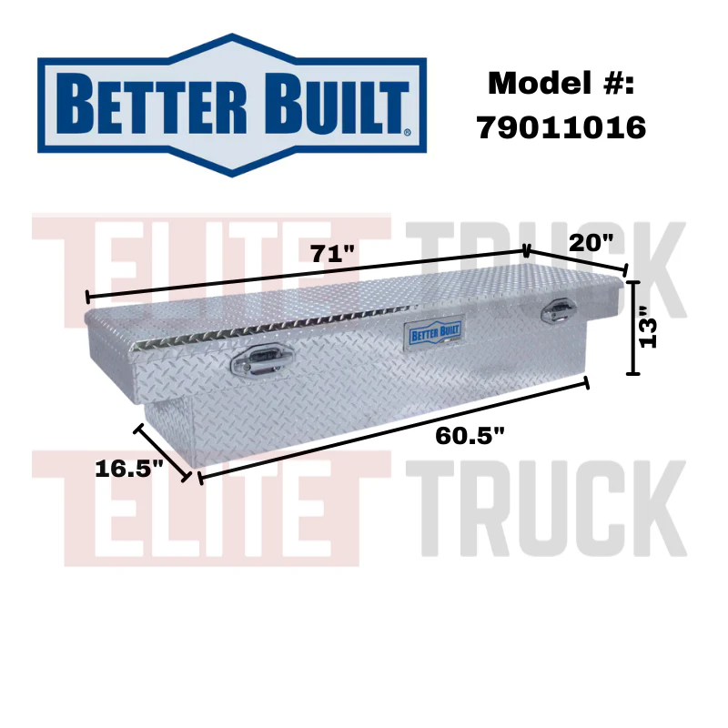 Better Built 71" Bright Aluminum Special Edition Crown Series Crossover Tool Box Model 79011016