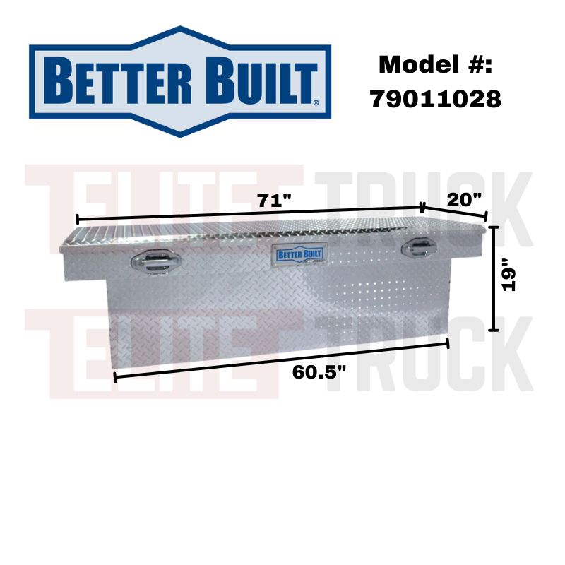 Better Built 71" Bright Aluminum Deep Crossover Tool Box Model 79011028