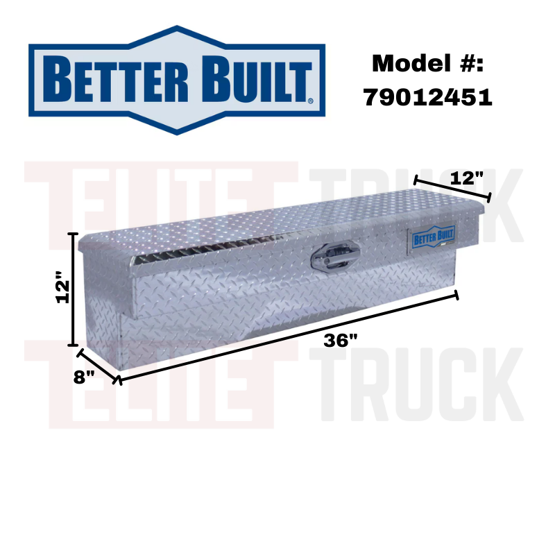 Better Built 36" Bright Aluminum Side Mount Tool Box Model 79012451