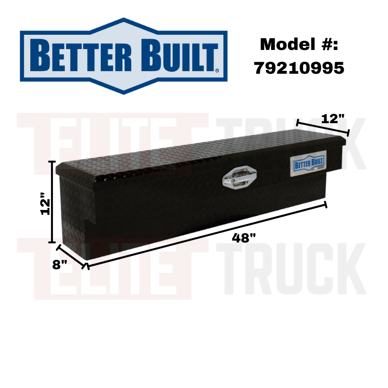 Better Built 48" Gloss Black Aluminum Side Mount Tool Box Model 79210995