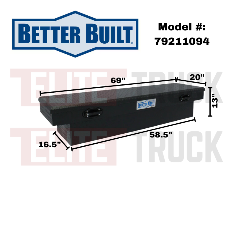 Better Built 69" Matte Black Aluminum Crossover Tool Box Model 79211094