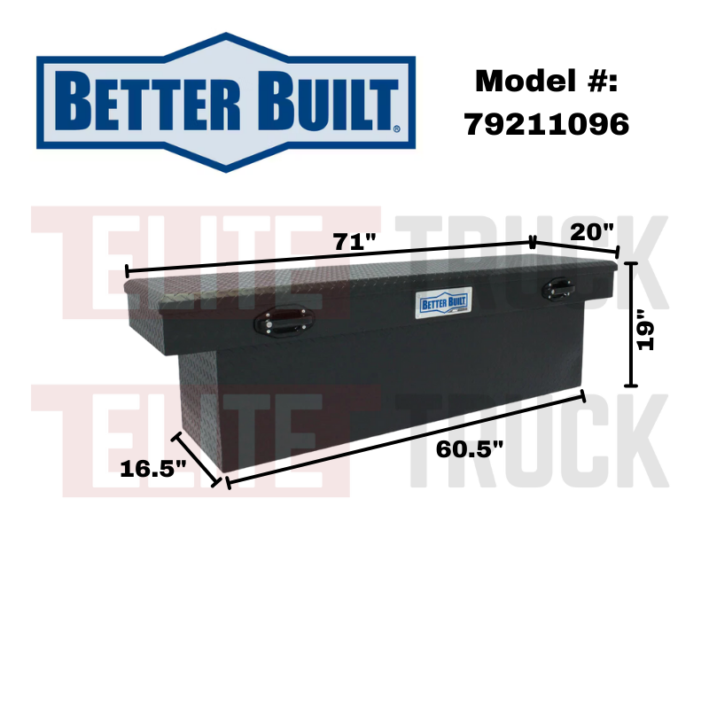 Better Built 71" Matte Black Aluminum Deep Crossover Tool Box Model 79211096