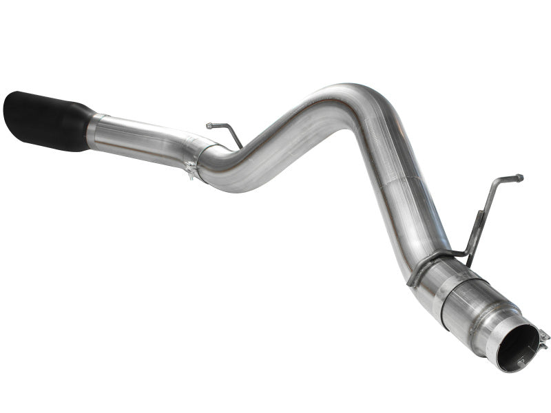 aFe MACH Force XP Exhaust 5in DPF-Back SS 11-13 GM Diesel Trucks V8-6.6L (td) (LML) (Blk Tip)