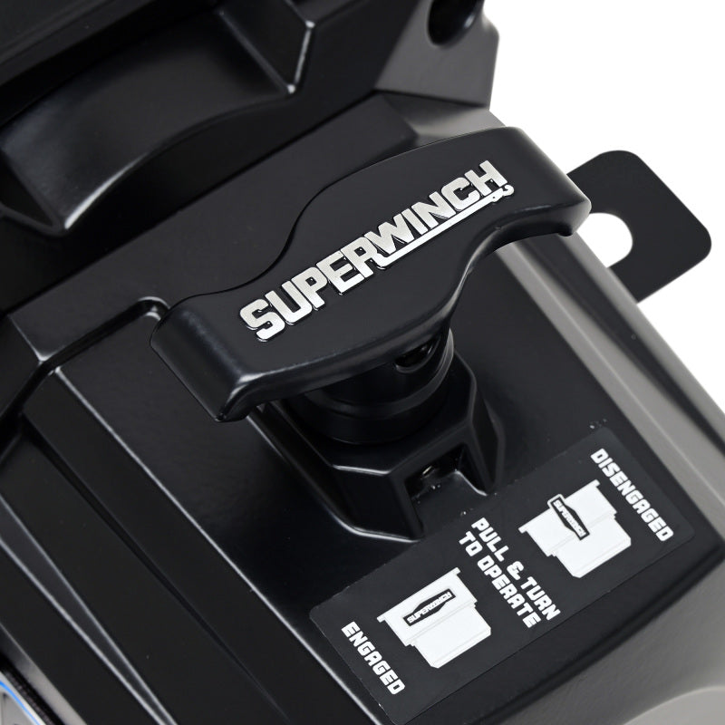 Superwinch 10000 LBS 12V DC 3/8in x 80ft Synthetic Rope SX10SR Winch - Semi Gloss Black