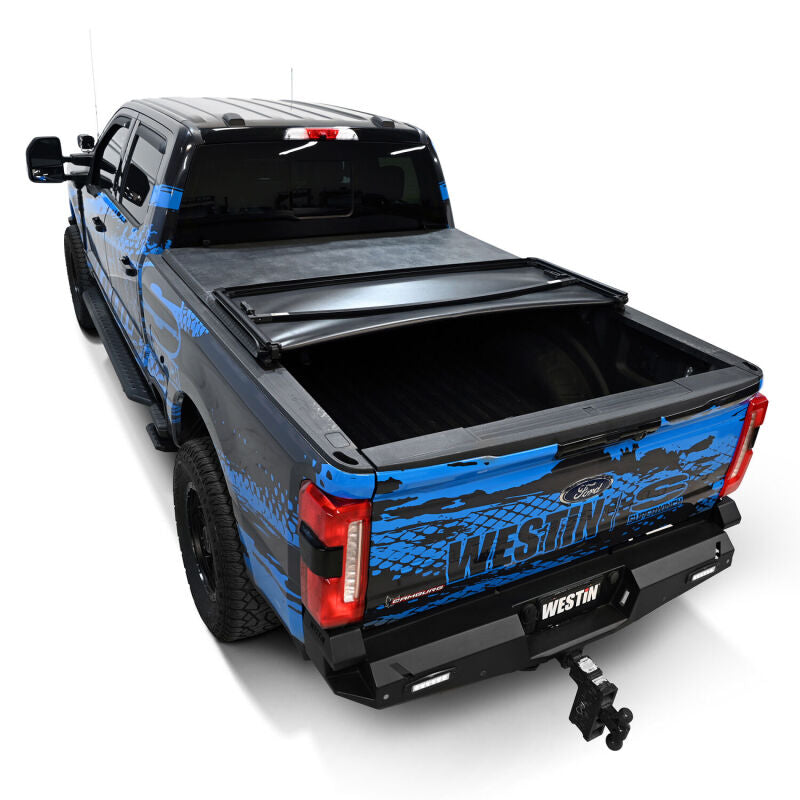 Westin 17-24 Ford F-250/350 Super Duty 6.75ft. Bed Soft Tri-Fold Tonneau Cover - Black