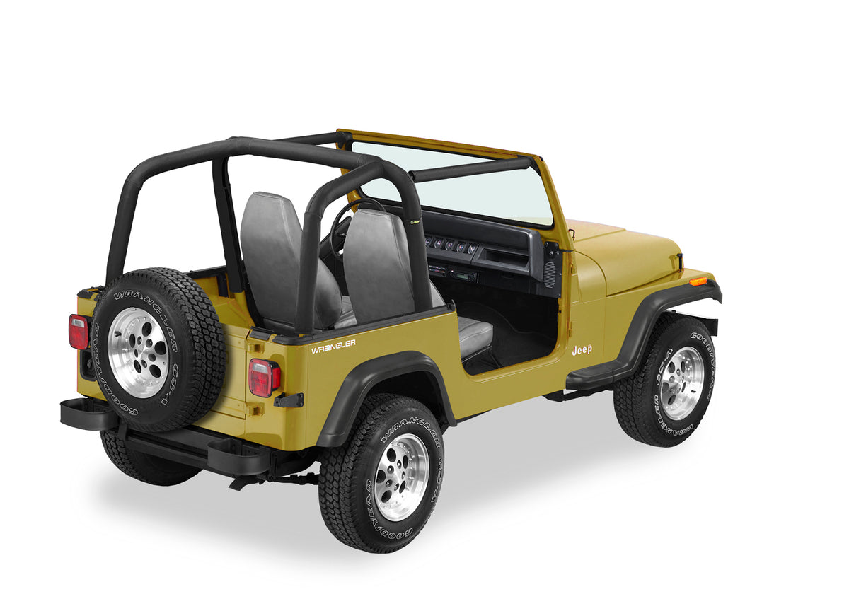 Jeep Sport Bar Covers For Jeep 1992-1995 Wrangler YJ Black Denim Bestop
