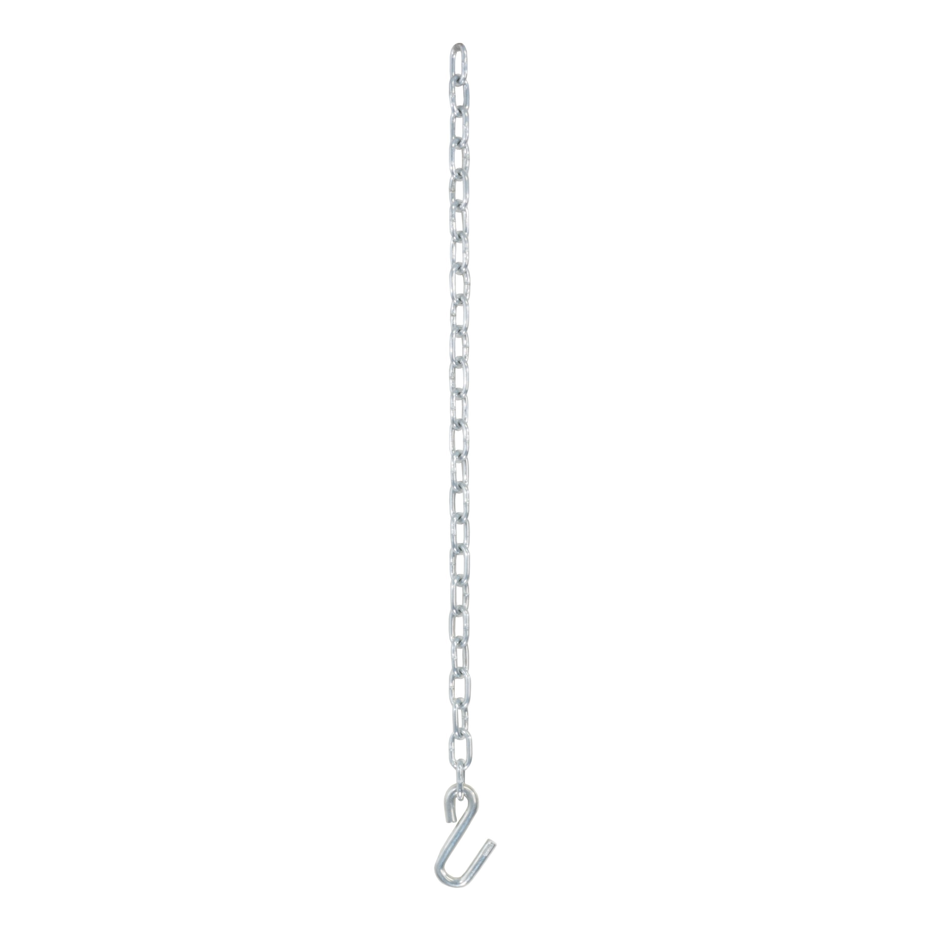 CURT 27-Inch Trailer Safety Chain with 3/8-In S Hook, 2,000 lbs Break Strength Model 80020