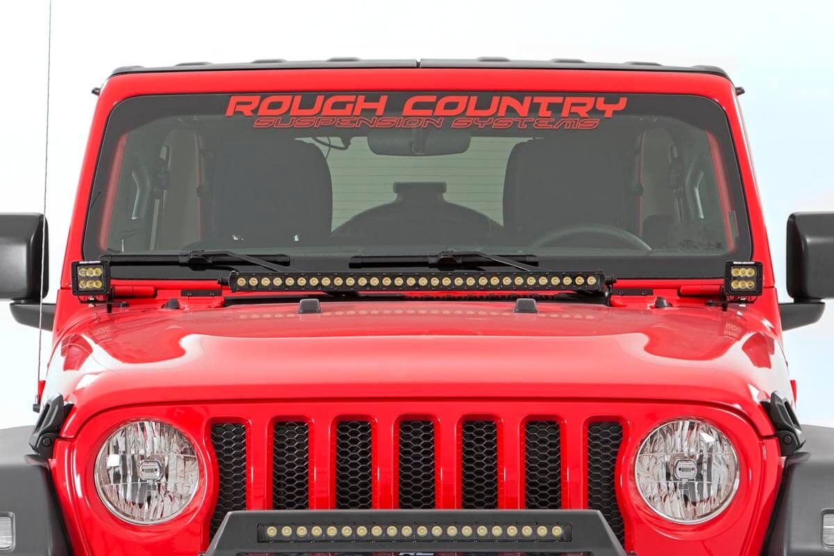 LED Hood Kit 30 Inch Spectrum Series Jeep Gladiator JT/Wrangler JL (18-26) Rough Country