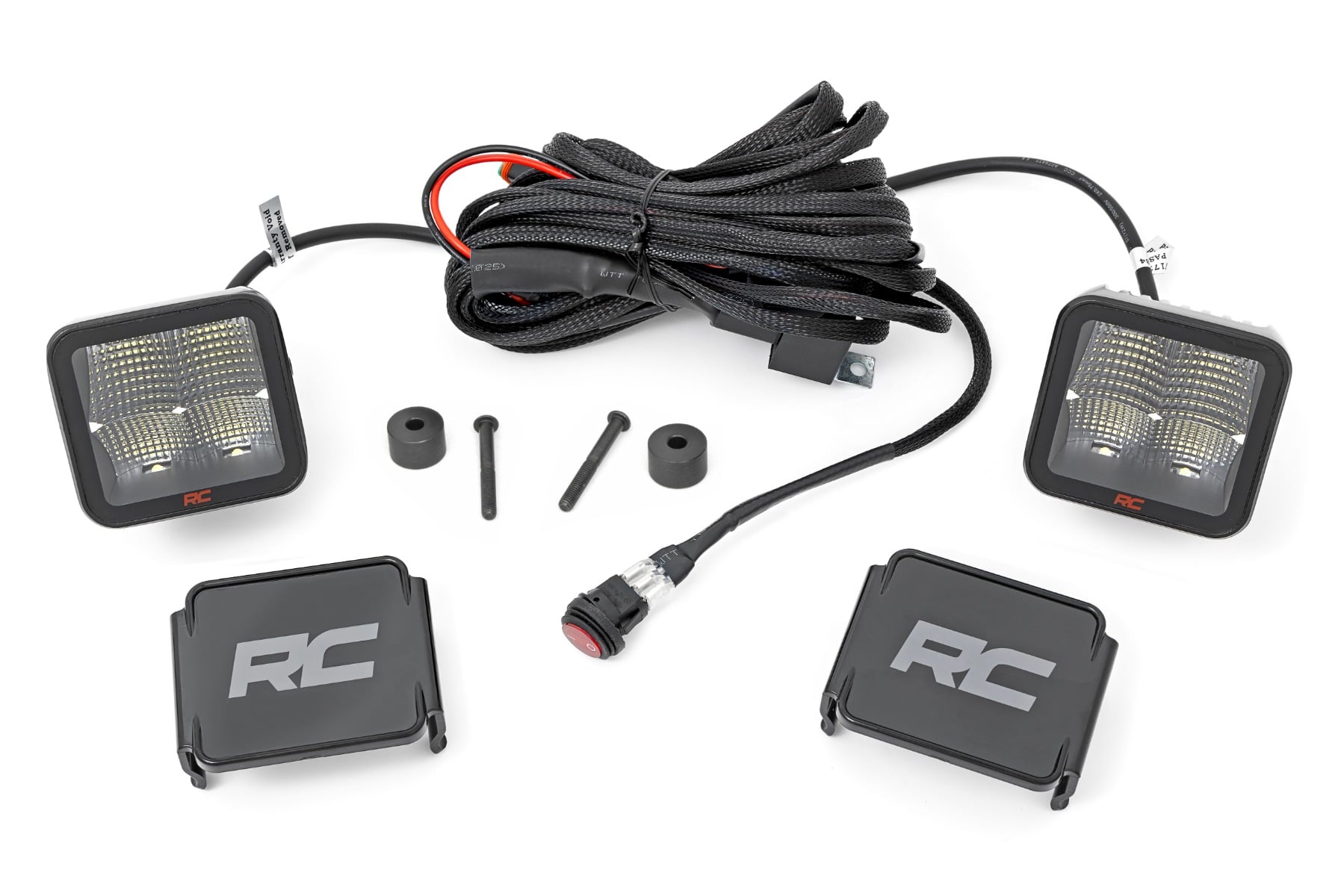 LED Light Kit Cowl Mount 2 Inch Spectrum Pair Jeep Gladiator JT/Wrangler JL (18-26) Rough Country