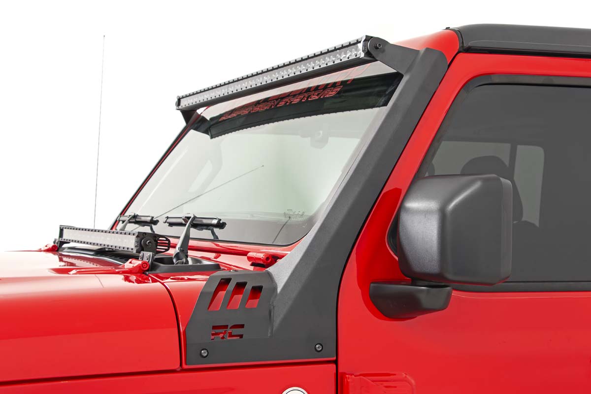 LED Light Kit Windshield 50 Inch Spectrum Dual Row Jeep Gladiator JT/Wrangler JL (18-26) Rough Country