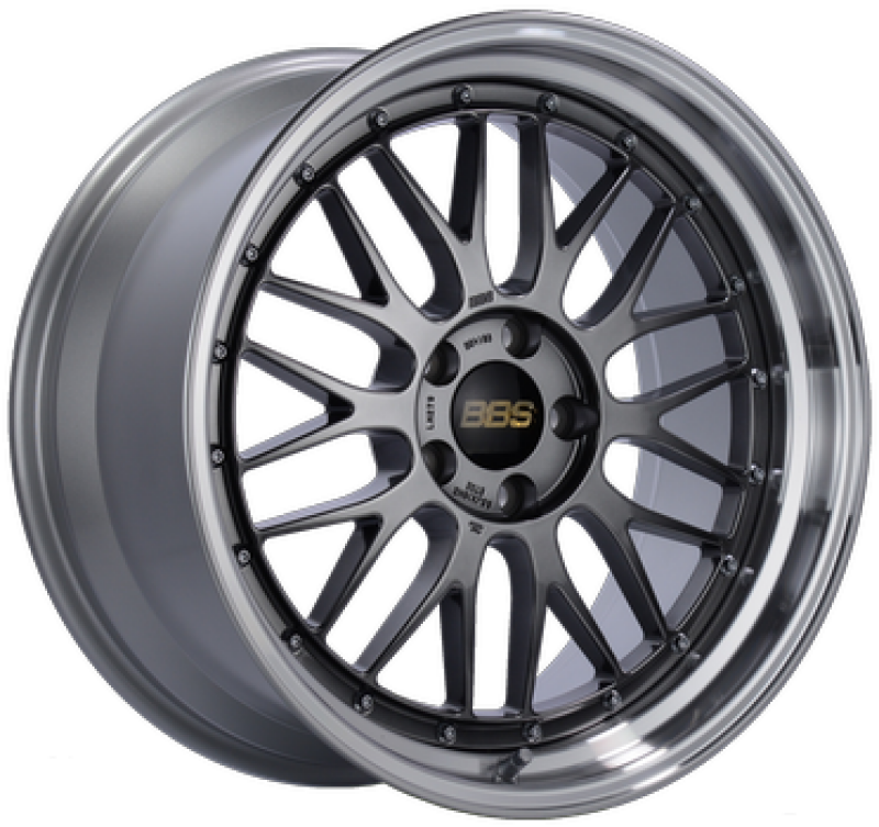 BBS LM 18x10 - 5x114.3 ET20 - PFS - Diamond Black w/Diamond Cut Machined Lip