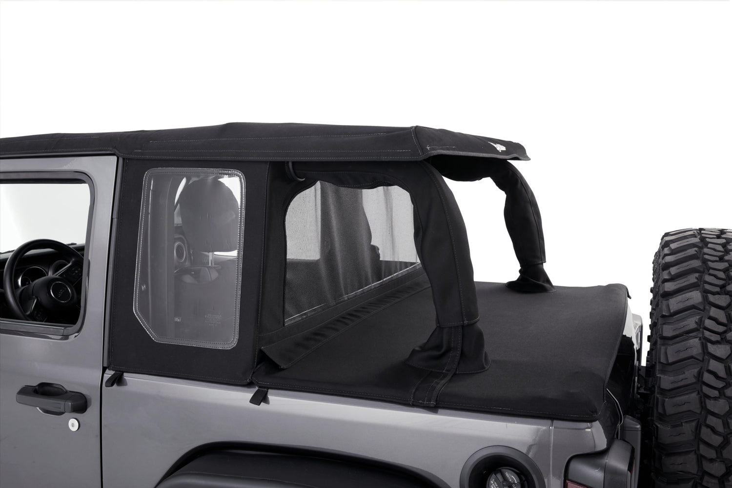 Halftop Conversion Kit Jeep '18-26 Wrangler JL 2-Door Premium Black Twill Bestop