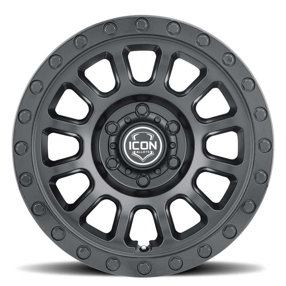 Hulse 18 X 9 / 8 X 170 6MM Offset 5.25 Inch Backspace Double Black, ICON Alloys