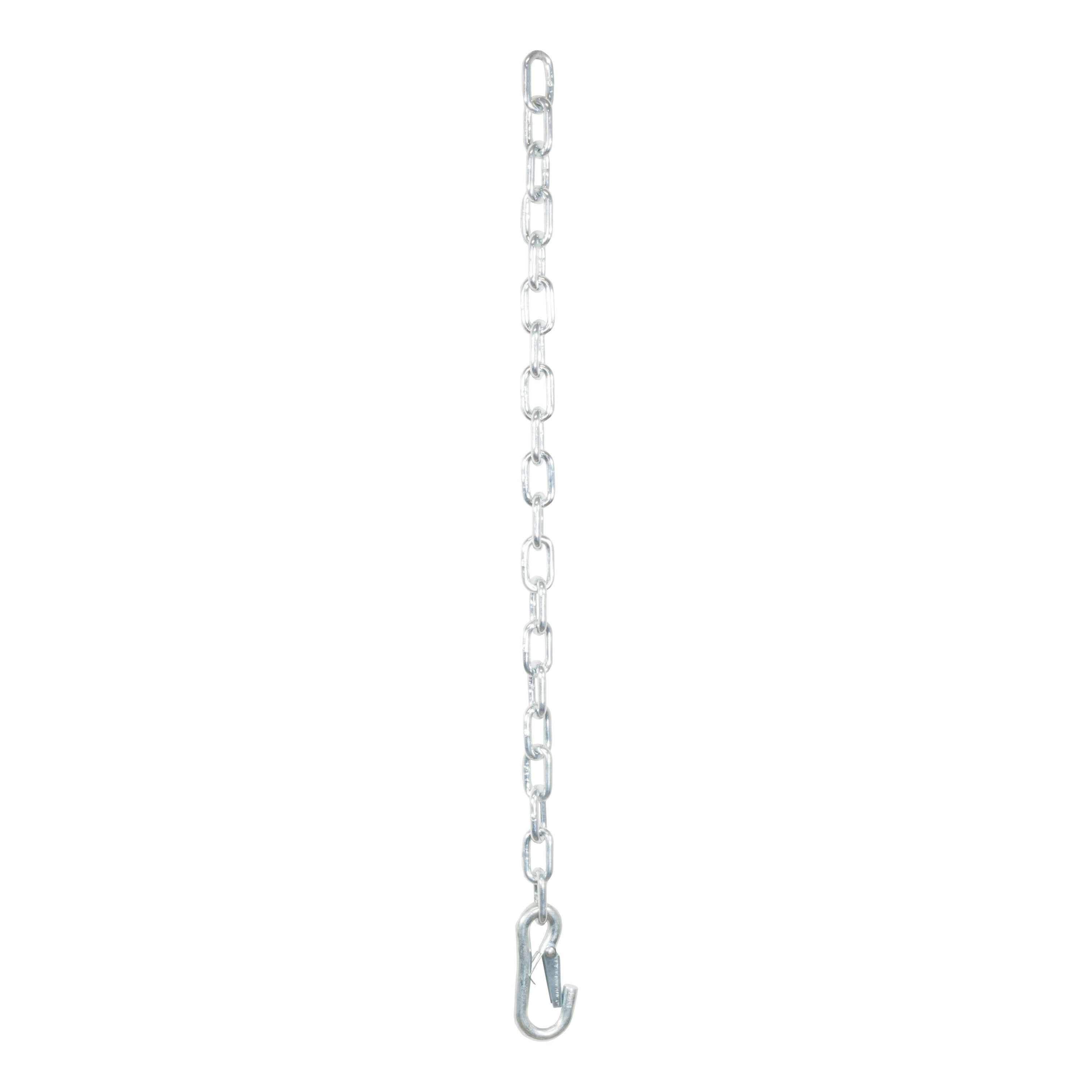 CURT 27-Inch Trailer Safety Chain with 7/16-In Snap Hook, 5,000 lbs Break Strength Model 80313